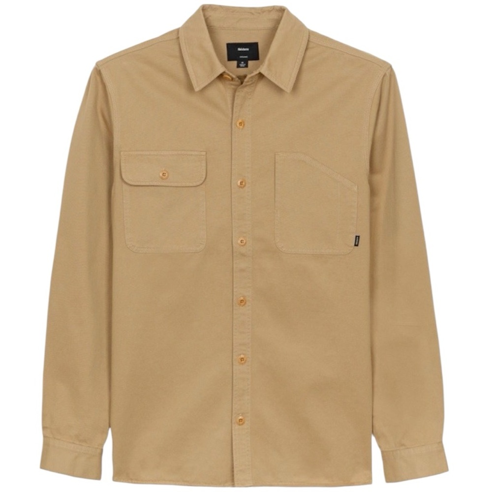 !!!!! SOLD !!!!! Men's XL Brown Organic Cotton Outdoor Gorpcore Button